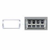 Chrome 4-Switch Dash Panel Trim For 2018-2020 Freightliner Cascadia