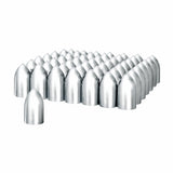 33mm x 3 7/8" Chrome Plastic Bullet Nut Cover - Thread-On (60 Pack)