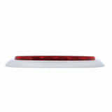 10 LED Oval Stop, Turn & Tail Light w/ Bezel - Red LED/Red Lens