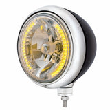 Black Guide 682-C Style Headlight H4 Bulb w/ 34 Amber LED