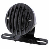 Motorcycle LED Rear Fender Tail Light with Black Grille Bezel - Smoke Lens