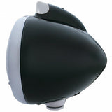 Black Guide 682-C Headlight H4 w/ 10 Amber LED & Original Style LED Signal-Clear Lens