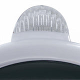 Stainless Steel Guide 682-C Headlight H4 w/ White LED & LED Signal - Clear Lens