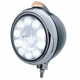 Black Guide 682-C Headlight 11 LED Bulb & Dual Mode LED Signal - Clear Lens