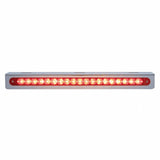 Stainless Steel Light Bracket 19 LED 12" Light Bar x 1 - Red LED/Red Lens