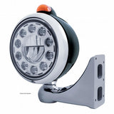 Black Guide 682-C Headlight 11 LED Bulb & Dual Mode LED Signal - Amber Lens