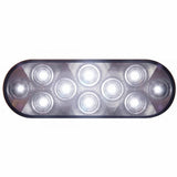 10 LED Oval Auxiliary/Utility Light - White LED/Clear Lens
