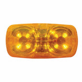 12 LED Rectangular Clearance/Marker Light - Amber LED/Amber Lens