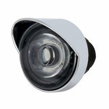 Peterbilt Stainless Front Air Cleaner Bracket w/ Twenty Six 3 LED Mini Lights & Visors - Amber LED/Clear Lens