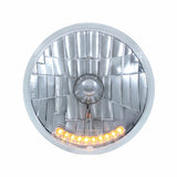 7" Halogen Crystal Headlight With 10 LED Position Lights