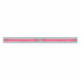 Chrome Top Mud Flap Plate w/ Two 24 LED 12" GLO Light Bars - Red LED/Clear Lens