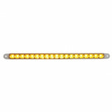 19 LED 12" Turn Signal Reflector Light Bar - Amber LED/Clear Lens