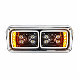 10 High Power LED "Blackout" Projection Headlight w/LED Turn Signal & Position Light Bar