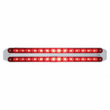 Dual 14 LED 12" Stop, Turn & Tail Light Bars - Red LED/Red Lens