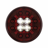 4” Round Combo Light with 12 LED Stop, Turn & Tail Light & 16 LED Back-Up Light - Red LED/Red Lens