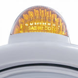 Chrome Guide 682-C Headlight H4 w/ Amber LED & Dual Mode LED Signal - Amber Lens