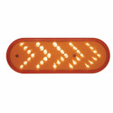 35 LED Reflector Oval Sequential Turn Signal Light - Red LED/Red Lens