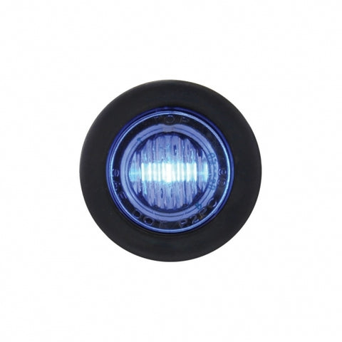 3 LED Mini Clearance/Marker Light - Blue LED/Clear Lens