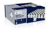 33mm x 2 3/4" Chrome Plastic Bullet Nut Cover - Push-On (60 Pack)