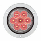7 LED Deep Dish 4" S/T/T Light - Red LED/Clear Lens