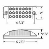 21 LED Rectangular Clearance/Marker - Red LED/Red Lens