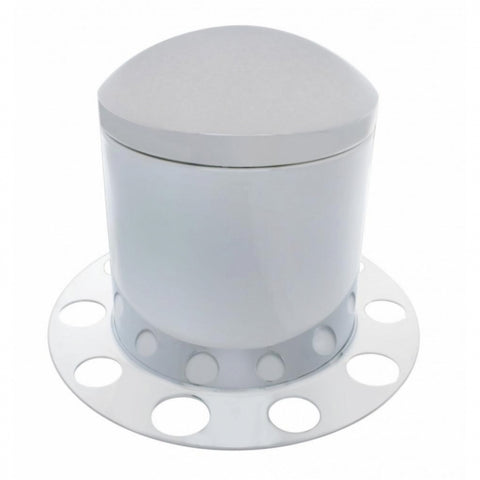 Stainless Dome Rear Axle Cover 3PC Kit w/ 1 1/2" Nut Cover - Steel Wheel