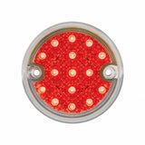 15 LED 3" Dual Function Reflector Double Face Light Only - Red LED/Clear Lens