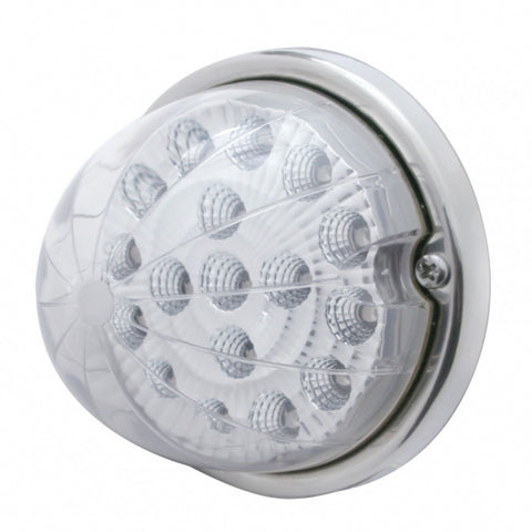 17 LED Watermelon Clear Reflector Flush Mount Kit w/ Low Profile Bezel - Red LED/Clear Lens