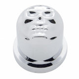 3/4" x 7/8" Chrome Plastic Skull Nut Cover - Push-On (10 Pack)