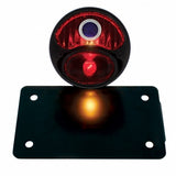 1928 Ford "DUO Lamp" w/Blue Dot Tail Light - Horizontal w/Black Rim/Black Housing
