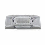 16 Red LED Reflector Clearance/Marker Light with Chrome Bezel - Clear Lens