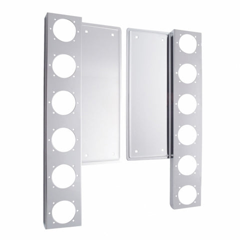 Freightliner Stainless Front Air Cleaner Bracket - 12 Light Cutouts