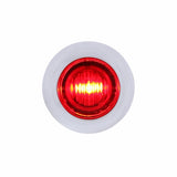 3 LED Dual Function Mini Auxiliary / Utility Light w/ Bezel - Red LED/Red Lens