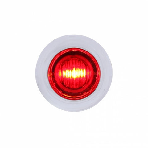 3 LED Dual Function Mini Auxiliary / Utility Light w/ Bezel - Red LED/Red Lens