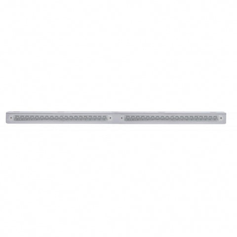 25 5/16" Stainless Light Bracket w/ Two 19 LED 12" Light Bars - Red LED/Clear Lens