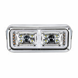 10 High Power LED "Chrome" Projection Headlight w/LED Turn Signal & Position Light Bar