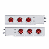 2 1/2" Bolt Pattern Spring Loaded Rear Light Bar w/Six 7 LED 4" Light & Visors - Competition Series
