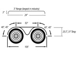 304 Stainless Steel Teardrop Tandem Full Fender Kit