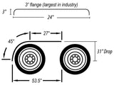 304 Stainless Steel Half Tandem Fender *Low Rider*