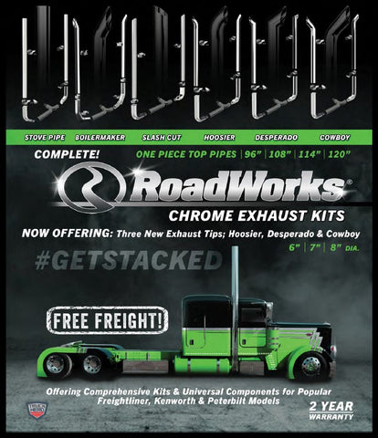 RoadWorks Peterbilt 60 Degree Elbow Exhaust Kit