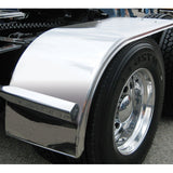 66" Smooth Half Fender w/ Rolled Edge & Flange (25"-41") - 16 Ga.