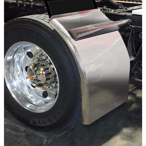 38" Fully Smooth Super Long "Low Rider" Straight Drop Quarter Fender with Rolled Edge - 14 Ga.