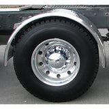 80" Smooth Single Axle Fender w/ Rolled Edge - 14 Ga. Mirror Shine Stainless Steel