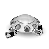 Chrome ABS Plastic Front Axle Cover Kit w/ Removable Center Cap & 33mm Push On Nut Covers