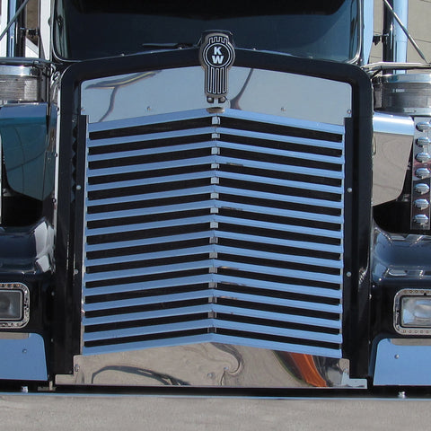 Kenworth W900L Angled Louvered Grill - 16 Bars