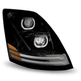 Volvo VNL LED Projector Headlight Assembly - Black