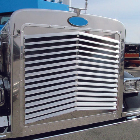 Peterbilt 379 Extended Hood Angled Louvered Grill