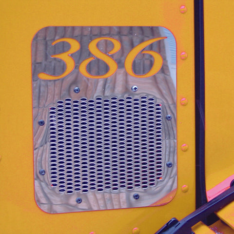Peterbilt 386 Fresh Air Intake Cover - With Logo