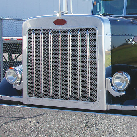 Peterbilt 389 Extended Hood Front Grill with Oval Punchouts (18 Ga.)