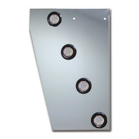 Peterbilt 379 Cowl Panel with 8 X 2" Clear LEDs & Bezels"